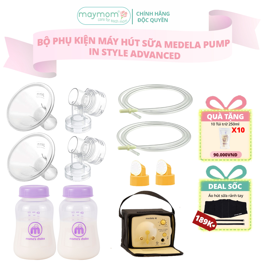 Bộ Phụ Kiện Máy Hút Sữa Medela Pump Thương Hiệu Maymom, Phễu Size Từ 10-32mm