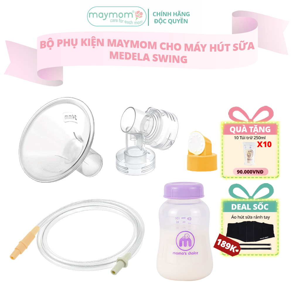 Bộ Phụ Kiện Máy Hút Sữa Medela Swing Thương Hiệu Maymom, Phễu Size Từ 10-32mm