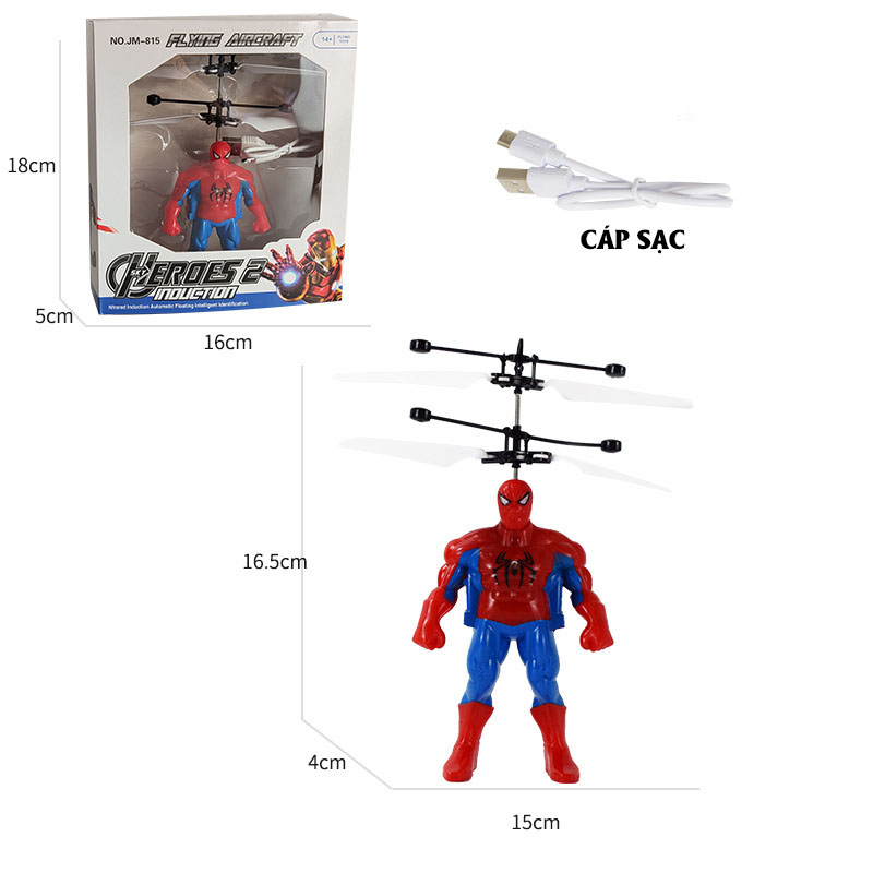 Đồ chơi mô hình bay cảm ứng nhân vật siêu anh hùng Avenger