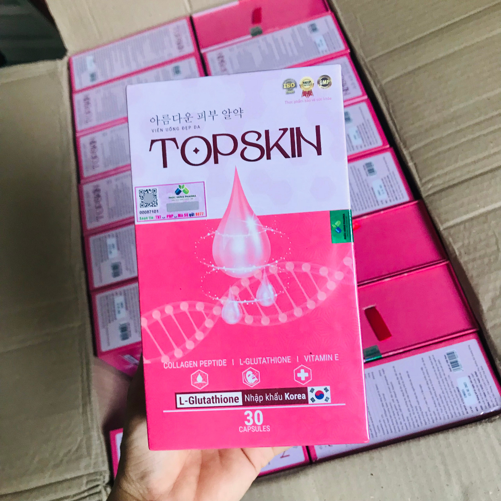 📍BÁN SỈ📍 Viên Uống Trắng Da TOPSKIN Trắng Nhanh An Toàn