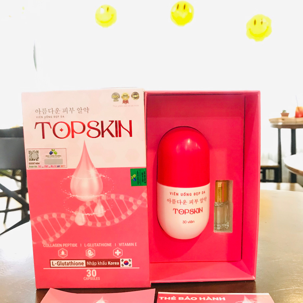 📍BÁN SỈ📍 Viên Uống Trắng Da TOPSKIN Trắng Nhanh An Toàn