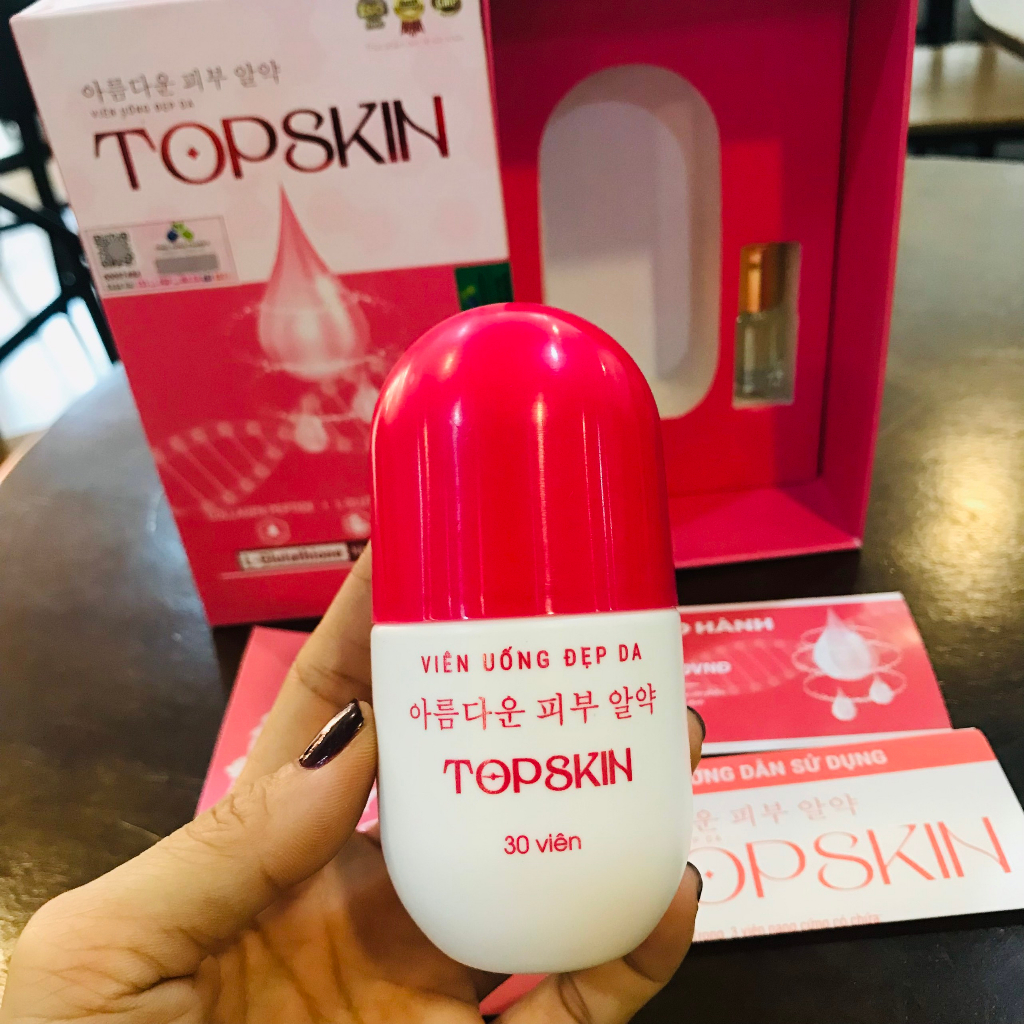 📍BÁN SỈ📍 Viên Uống Trắng Da TOPSKIN Trắng Nhanh An Toàn