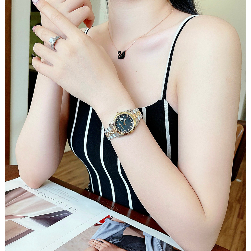 Đồng hồ đôi nam nữ dây thép Mathey Tissot D810BN Và H710BN