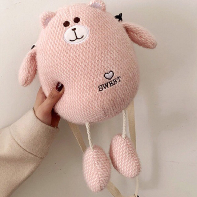 Túi Đeo Gấu Bông Con Cừu hàng quảng châu cao cấp có video