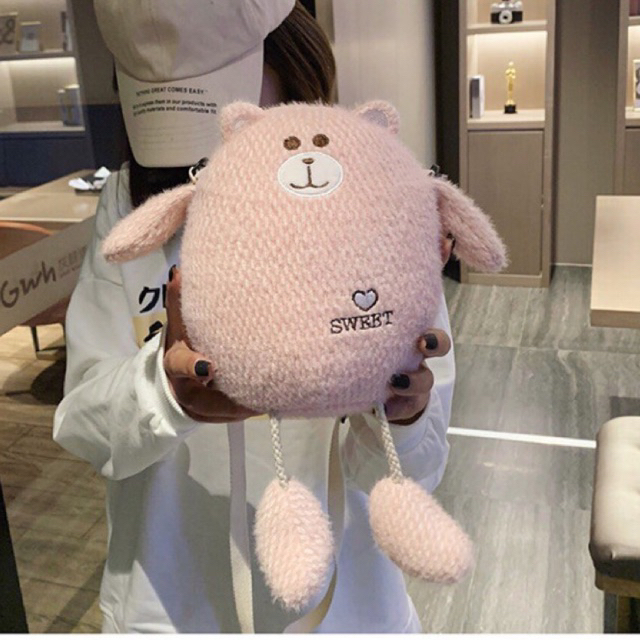 Túi Đeo Gấu Bông Con Cừu hàng quảng châu cao cấp có video