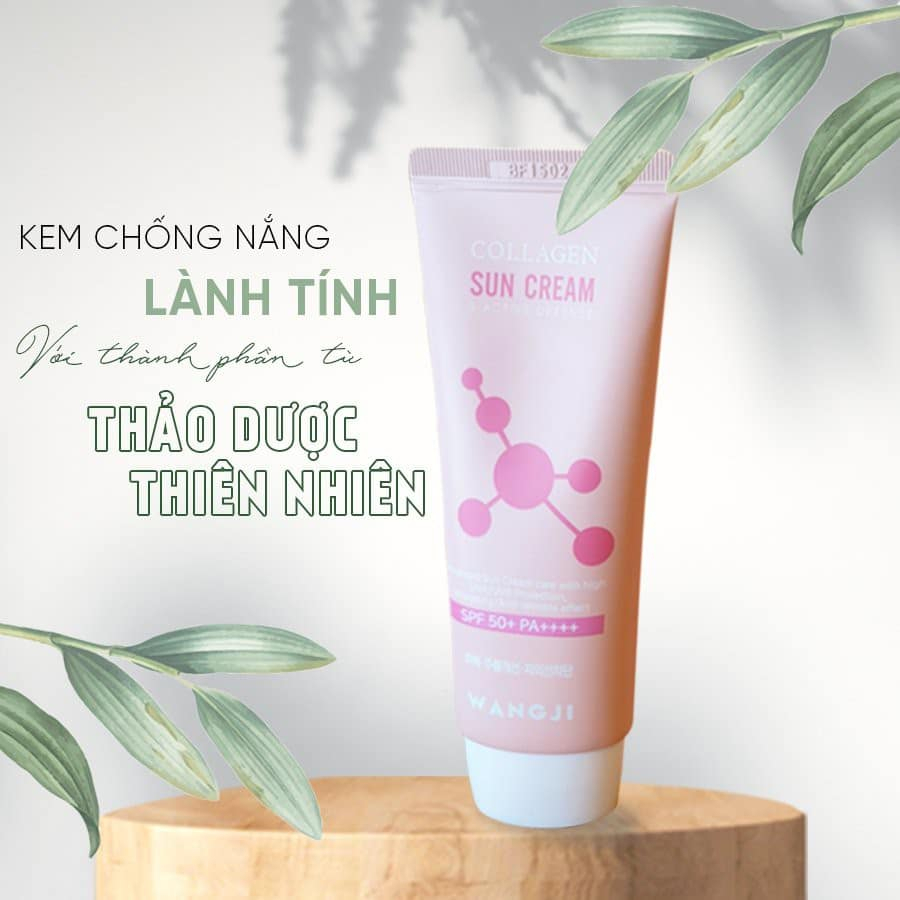 Kem Chống Nắng Wangji Collagen Sun Cream Spf 50+ PA ++++ - Wangji