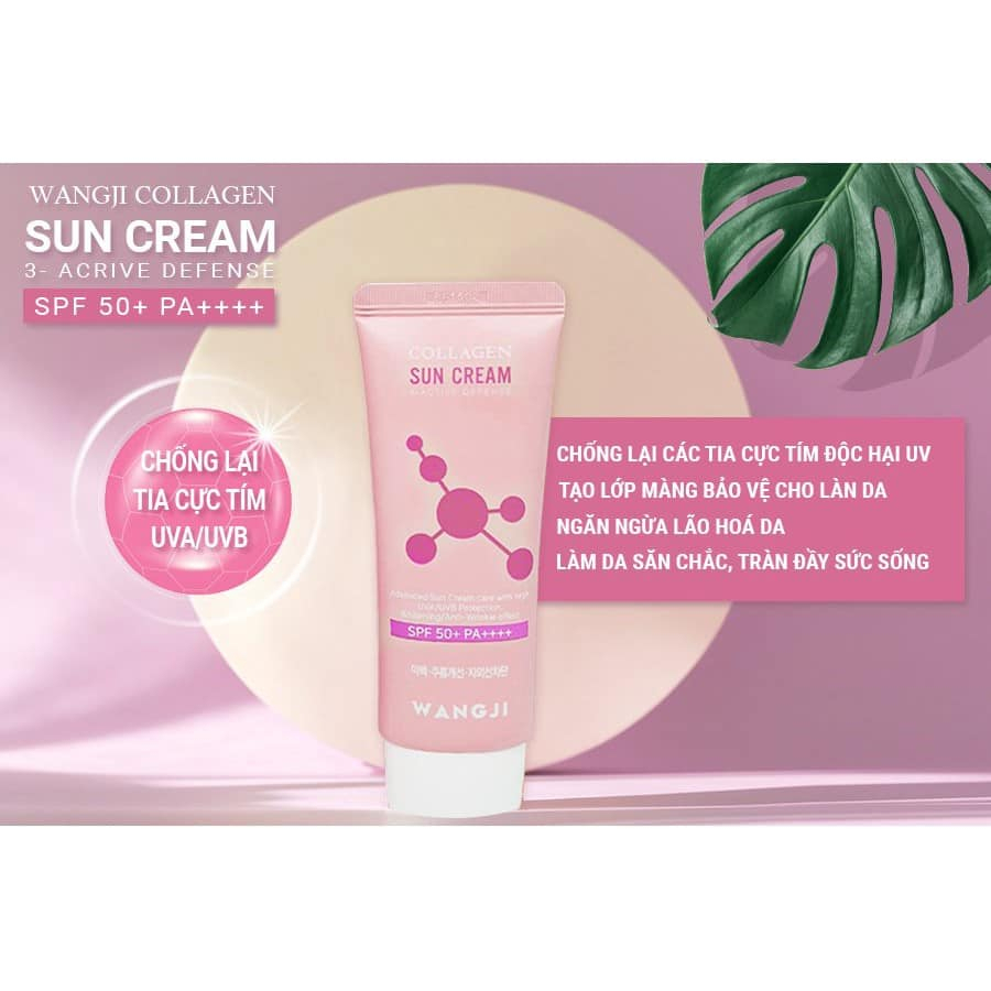 Kem Chống Nắng Wangji Collagen Sun Cream Spf 50+ PA ++++ - Wangji