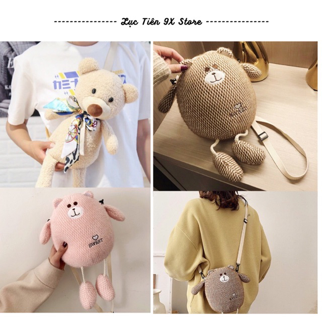 Túi Đeo Gấu Bông Con Cừu hàng quảng châu cao cấp có video