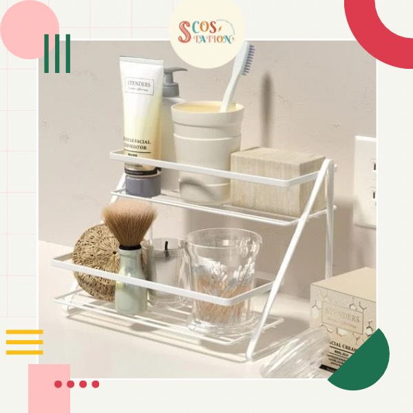 Kệ Để Gia Vị/ Vật Dụng Nhà Tắm Khung Sắt Siêu Bềnh Sơn Tĩnh Điện Chống Rỉ