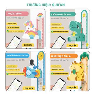 THƯỚC ĐO CHIỀU CAO DÁN TƯỜNG CHO BÉ (Nhiều Mẫu)