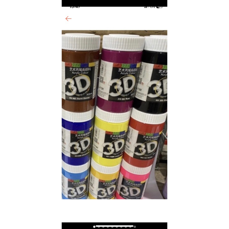 MÀU Acrylic 3D lọ 300ml CHÍNH HÃNG