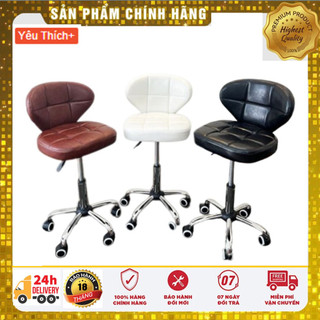 Ghế Kỹ Thuật Viên Spa Có Tựa Da Cao Cấp, Ghế Xoay 360 Độ DÀNH COH SPA-TMV