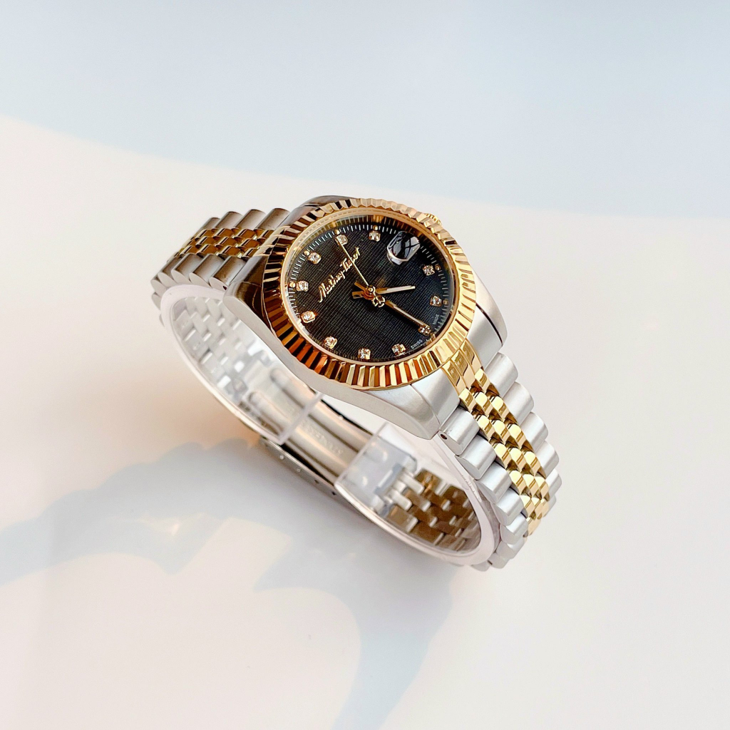 Đồng hồ đôi nam nữ dây thép Mathey Tissot D810BN Và H710BN