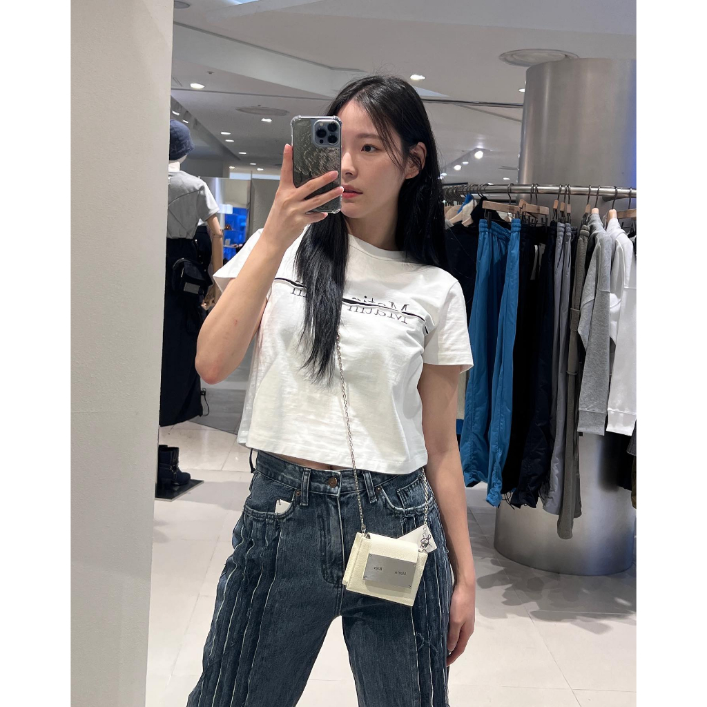 Ảnh thật cuối Áo thun MATIN KIM CUTTED LOGO chữ ss23