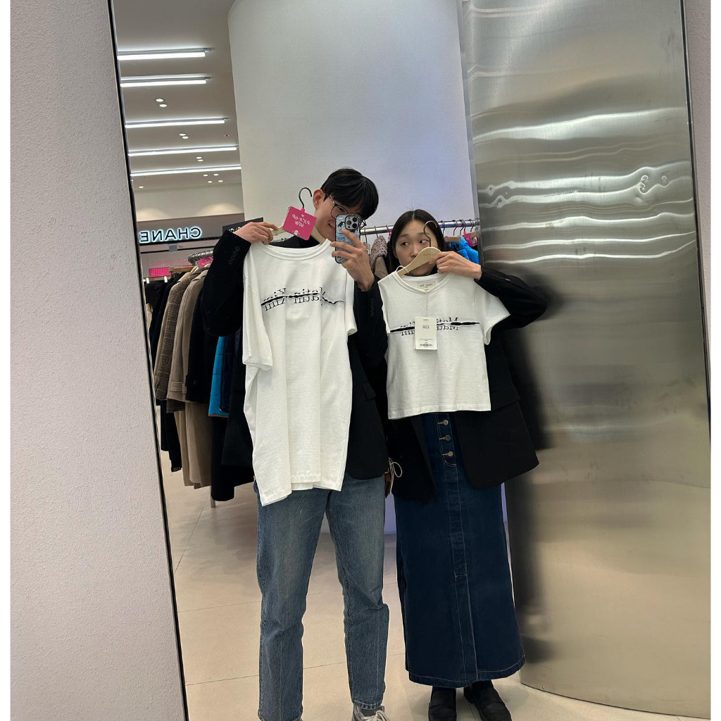 Ảnh thật cuối Áo thun MATIN KIM CUTTED LOGO chữ ss23