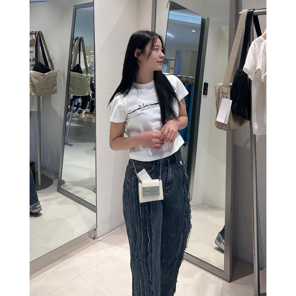 Ảnh thật cuối Áo thun MATIN KIM CUTTED LOGO chữ ss23