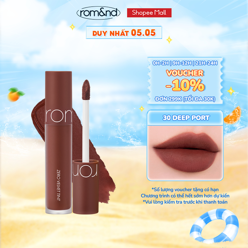 [26-30] Son kem lì, son rượu Hàn Quốc Romand New Zero Velvet Tint 5.5g