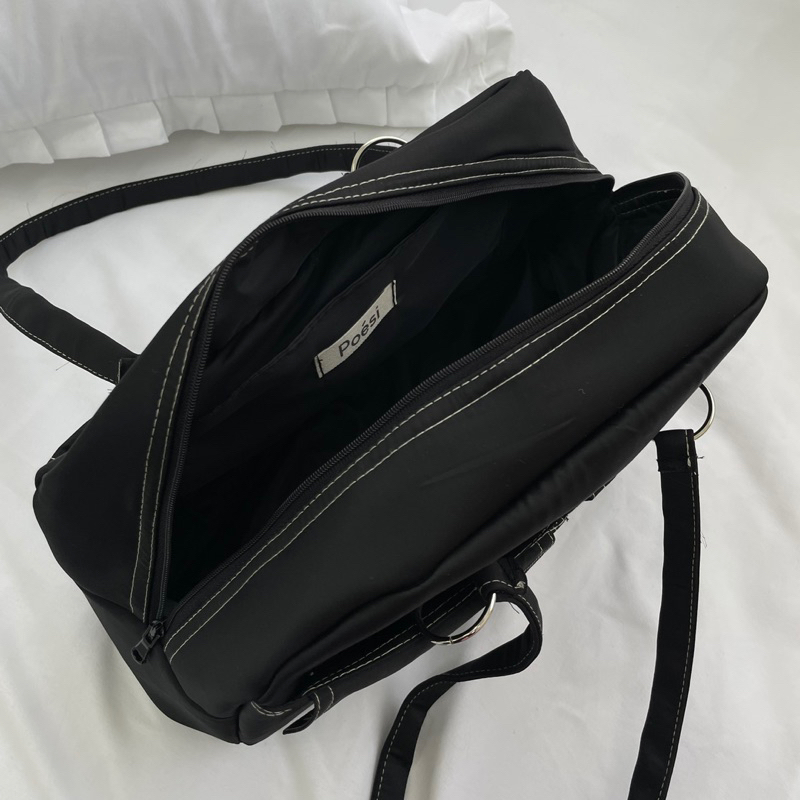 BRUNCH BAG - Túi đeo vai denim dáng hộp basic dễ phối