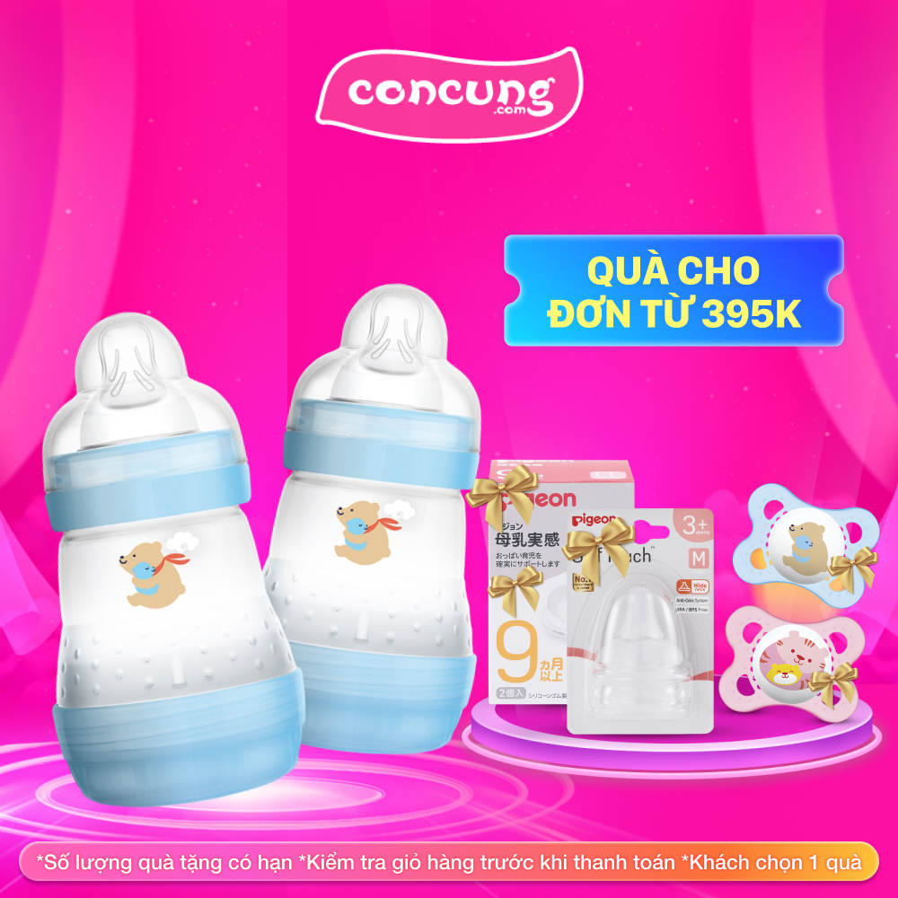 Combo 2 Bình sữa Mam Easy Start Anticolic 160ml - Xanh dương