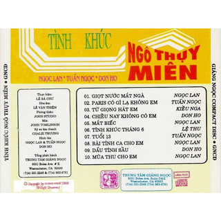 Bộ 3 CD Tình khúc Ngô Thụy Miên