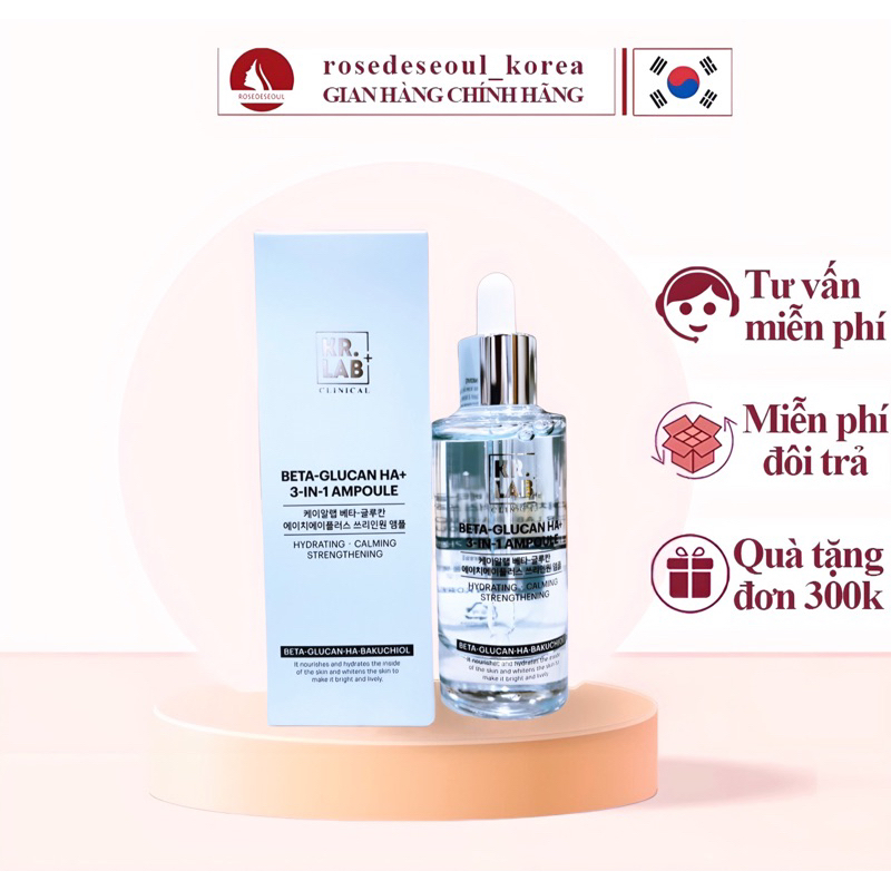 Serum BeTa GLucan HA+ dưỡng trắng da mờ thâm giúp da căng bóng sáng mịn
