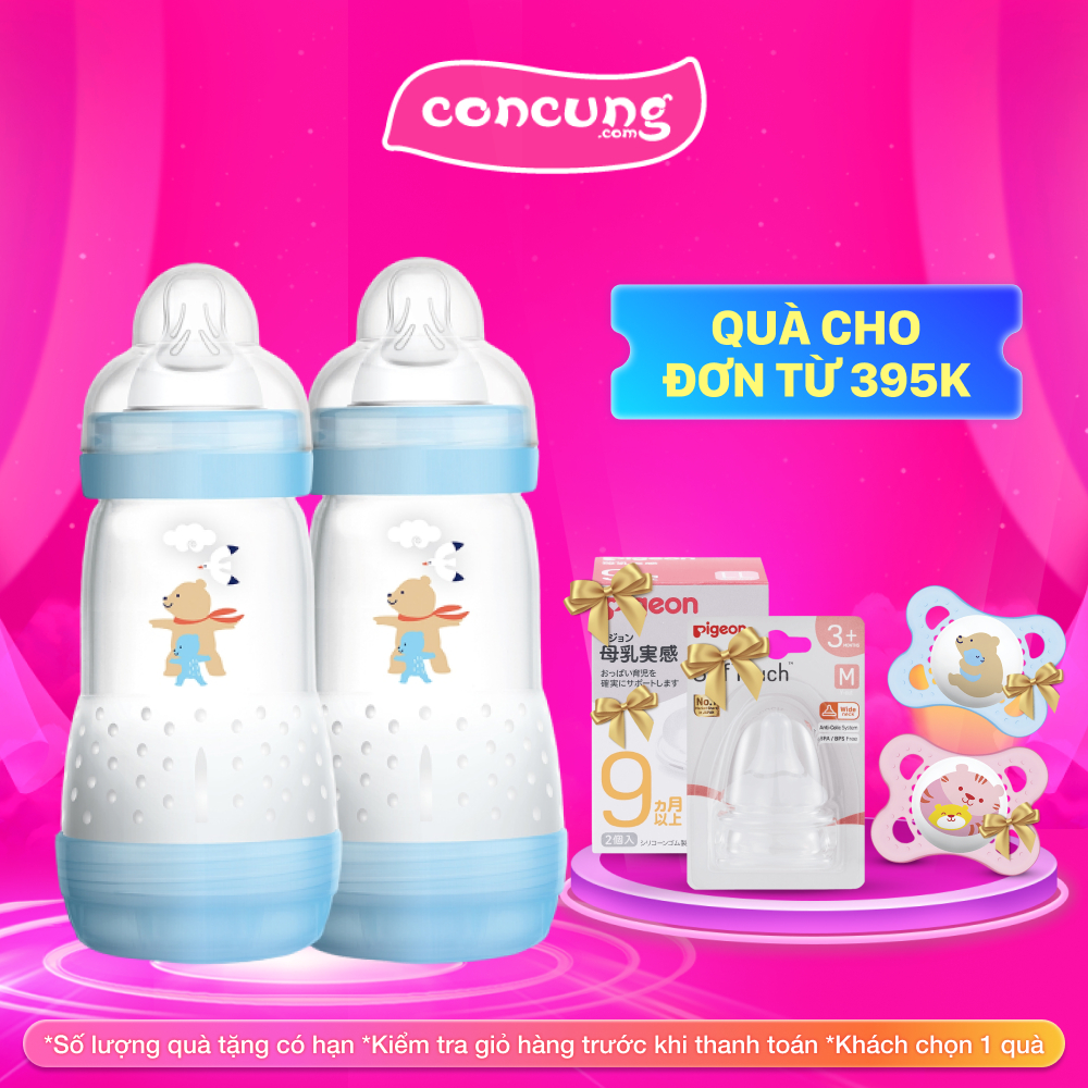 Combo 2 Bình sữa Mam Easy Start Anticolic 260ml - Xanh dương