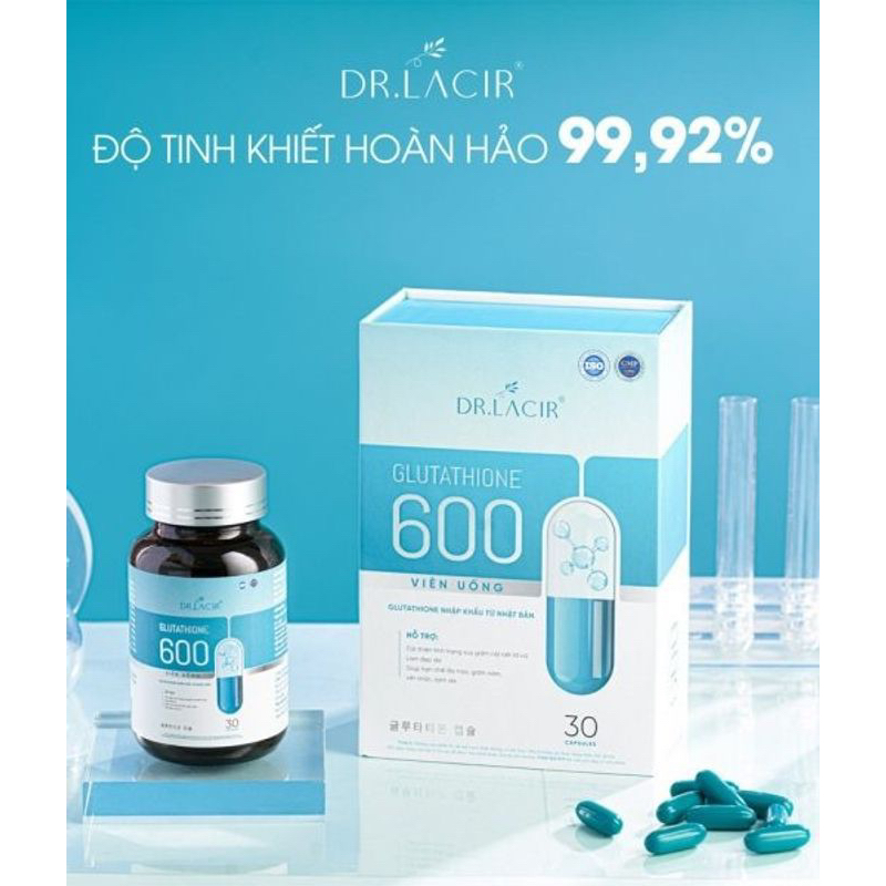 Viên Uống Nám Trắng Da Glutathione 600 Dr Lacir Chính Hãng .Hạn Chế Lão Hoá Da, Nếp Nhăn, Tăng Nội Tiết Tố Nữ | BigBuy360 - bigbuy360.vn