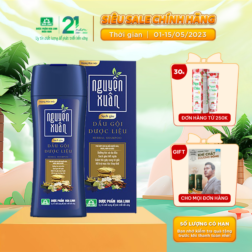 Dầu gội Dược liệu Nguyên Xuân Sạch gàu 200ml