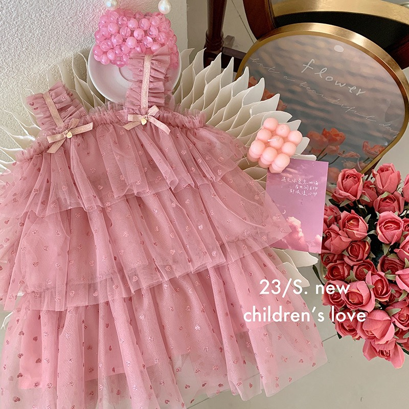 Váy Voan Tầng Công Chúa Hàng QC Cao Cấp Bé Gái 2023