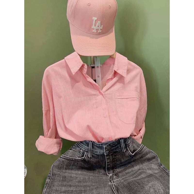 Áo Sơmi Dáng Dài Form Rộng Phong Cách Hàn Quốc