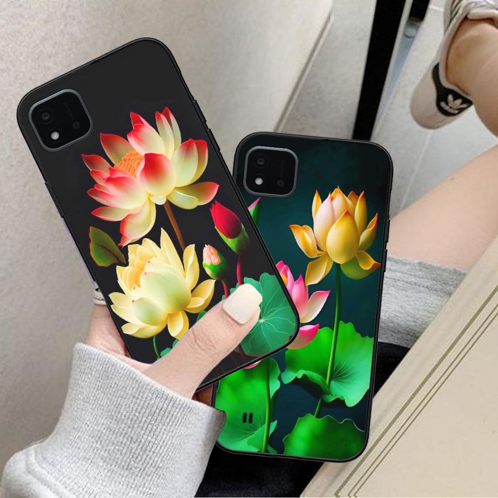 Ốp lưng Realme C20 / C11 2021 bộ hình hoa sen hoa hồng