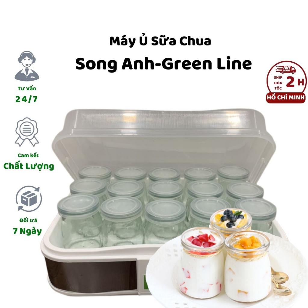 Máy Làm Sữa Chua Ủ Sữa Chua Dễ Dàng Tại Nhà, Tạo Nhiều Lợi Khuẩn Tốt Cho Sức Khỏe Song Anh – Green Line