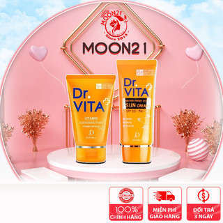 Bộ dưỡng da kem chống nắng và sửa rửa mặt Dr.Vita Hàn Quốc Auth Hàn Quốc
