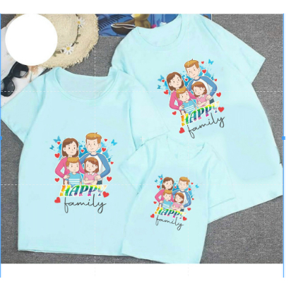 áo ĐÌNH NHỎ HẠNH PHÚC TO áo gia đình 3/4/5 người chất cotton mịn mát