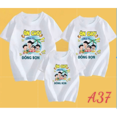 áo ĐÌNH NHỎ HẠNH PHÚC TO áo gia đình 3/4/5 người chất cotton mịn mát