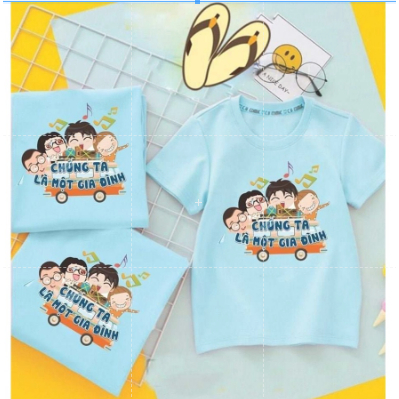 áo ĐÌNH NHỎ HẠNH PHÚC TO áo gia đình 3/4/5 người chất cotton mịn mát