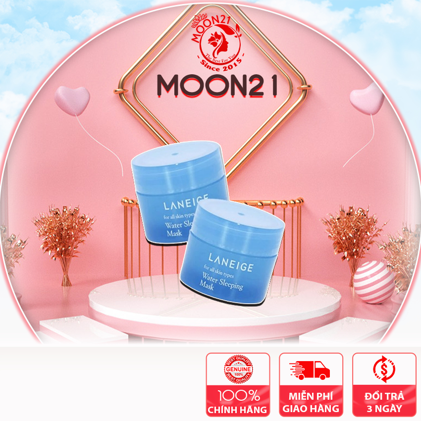 Combo 2 Mặt Nạ Laneige Ngủ Laneige Water Sleeping Mask Mini dưỡng ẩm trắng da nâng tông căng bóng mềm mịn da MOON21