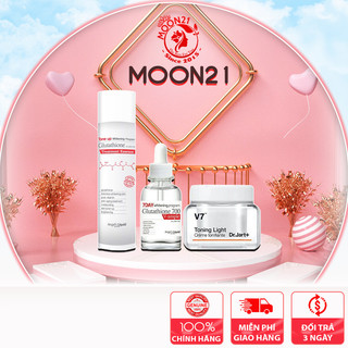 Bộ dưỡng trắng da 7DAY Angel's Liquid Glutathione Kem V7 Toning Night dưỡng ẩm trắng da nâng tông mờ thâm nám tàn nhang