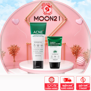 Combo Sữa Rửa Mặt Sạch Sâu và Kem Chống Nắng Nâng Tone SOME BY MI MOON21 AHA-BHA-PHA 30 DAYS Miracle Chính Hãng HÀN QUỐC