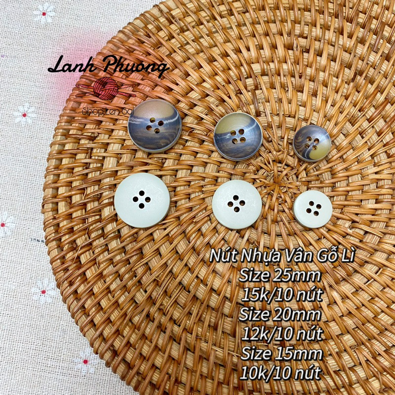 Nút Nhựa Vân Gỗ Lì (set 10 cái)