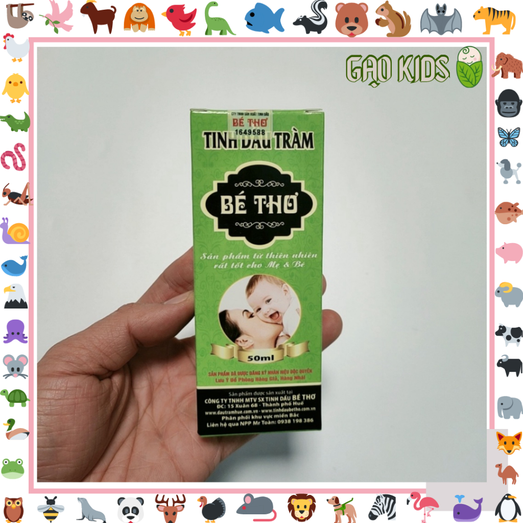 Tinh dầu tràm cho bé nguyên chất Bé Thơ dung tích 50ml-100ml lá tràm gió