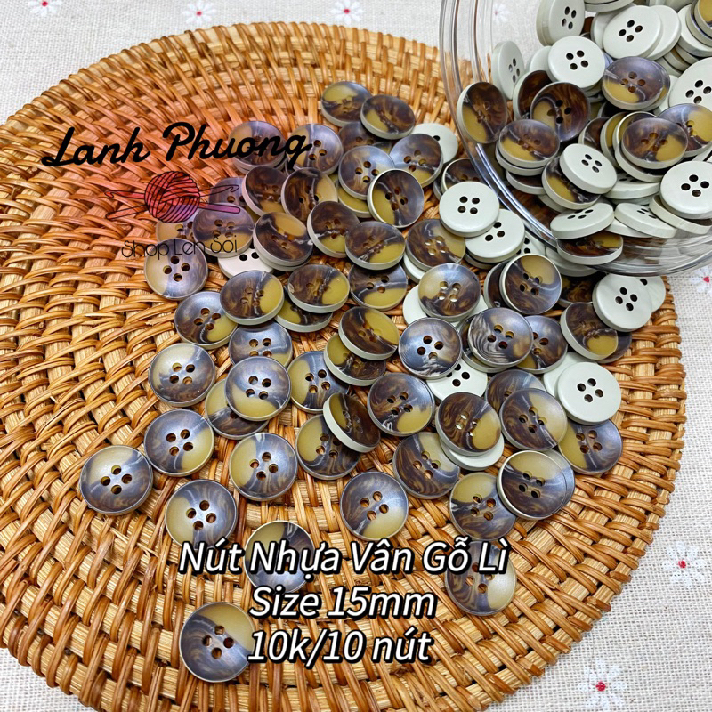Nút Nhựa Vân Gỗ Lì (set 10 cái)