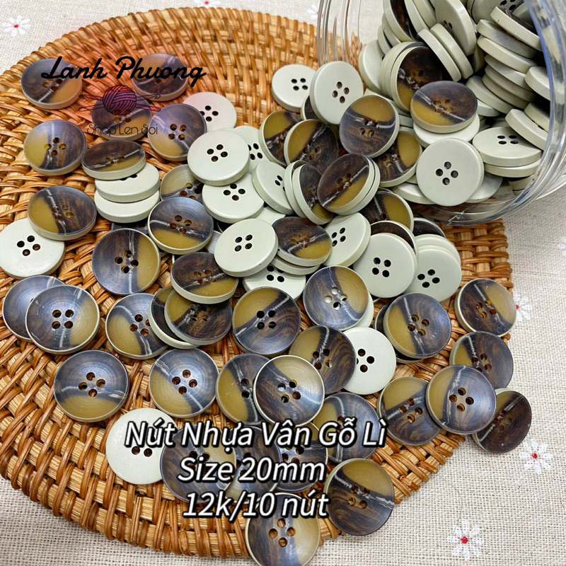 Nút Nhựa Vân Gỗ Lì (set 10 cái)