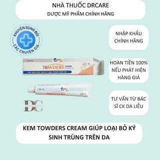 Kem bôi ghẻ Towder Cream loại bỏ các loại rận mu và làm sạch kí sinh trùng khỏi da 15g hiệu quả chính hãng