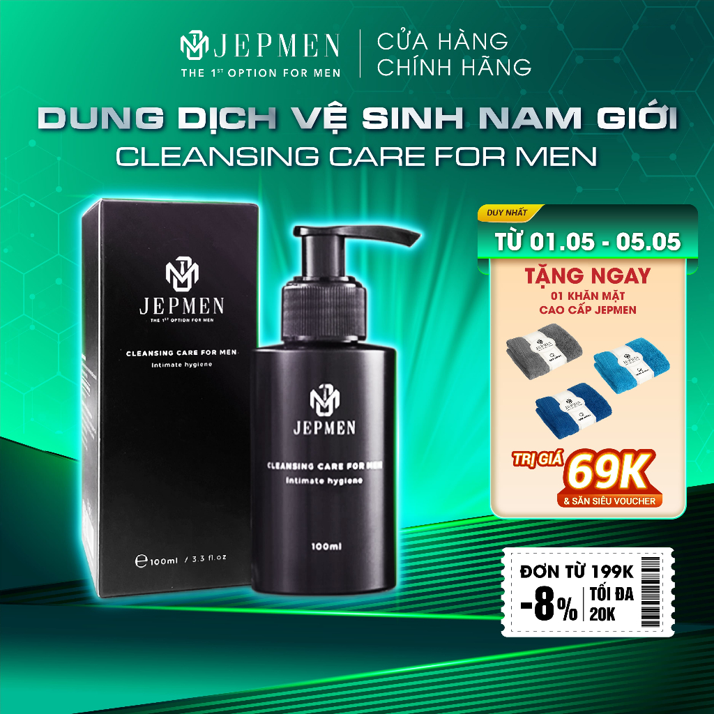 Dung dịch vệ sinh nam JEPMEN làm sạch an toàn không gây kích ứng da cảm giác mát lạnh kéo dài thời gian yêu