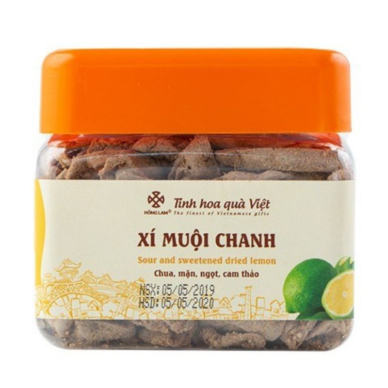 Xí muội chanh - ô mai Hồng Lam 11 hàng đường - hộp 200g/300g