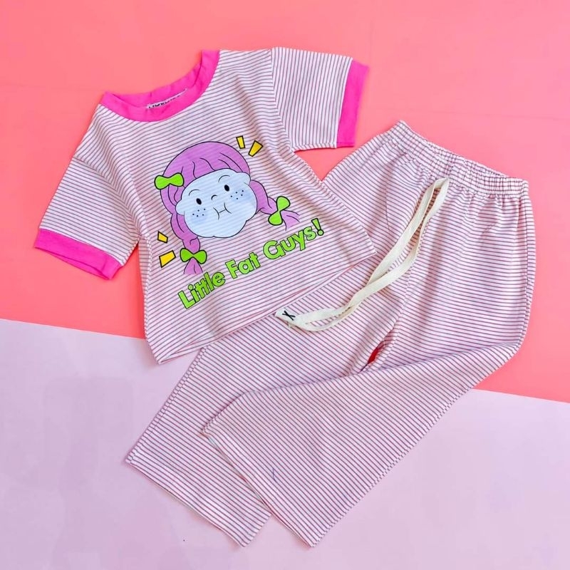 Bộ sọc nhí bé gái in hình cô gái cute