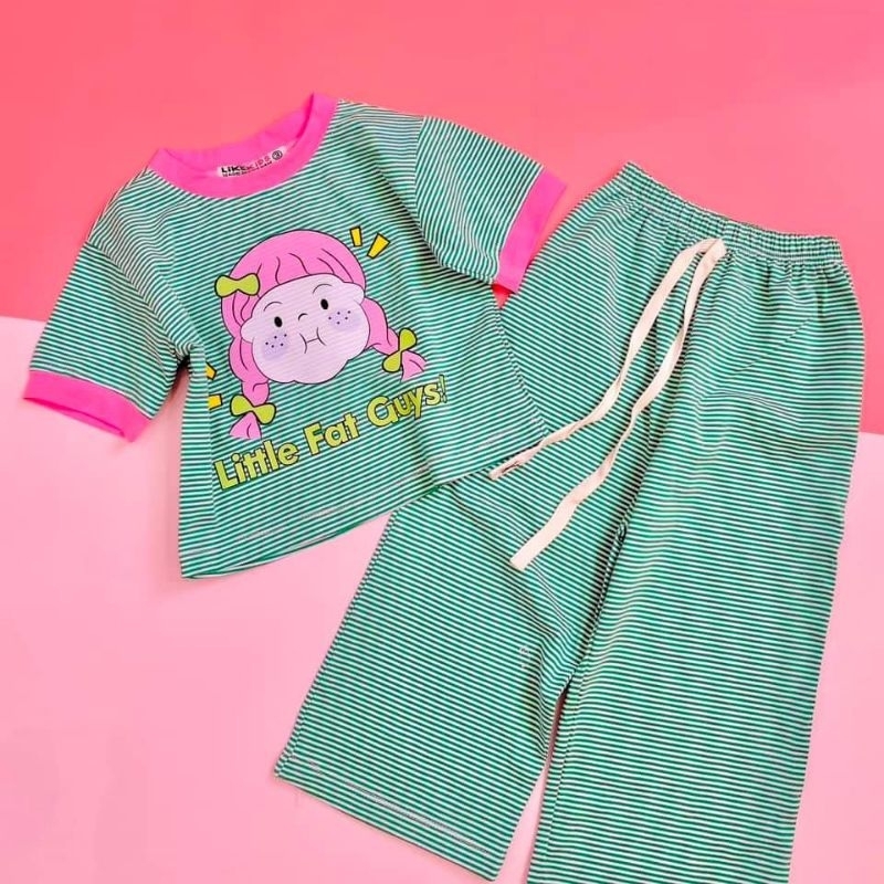 Bộ sọc nhí bé gái in hình cô gái cute