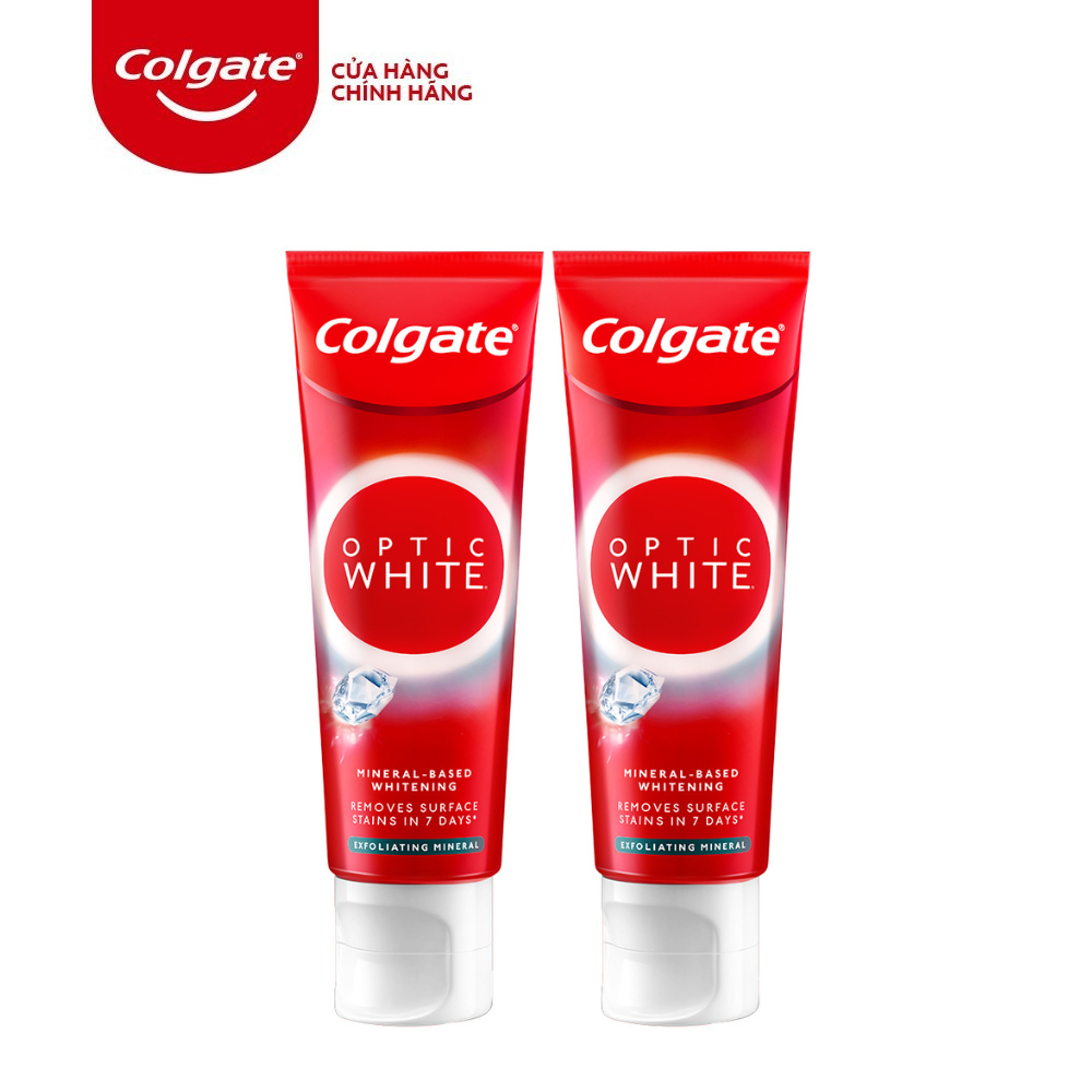 [HB gift] Bộ 2 kem đánh răng Colgate làm trắng & sáng răng Optic White 46g | BigBuy360 - bigbuy360.vn
