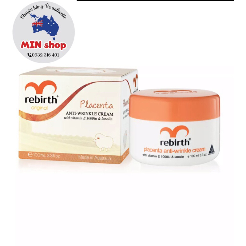 Date 2026 Kem dưỡng ẩm cao cấp mờ nám, chống lão hoá nhau thai cừu Rebirth Placenta & Vitamin E 100ml